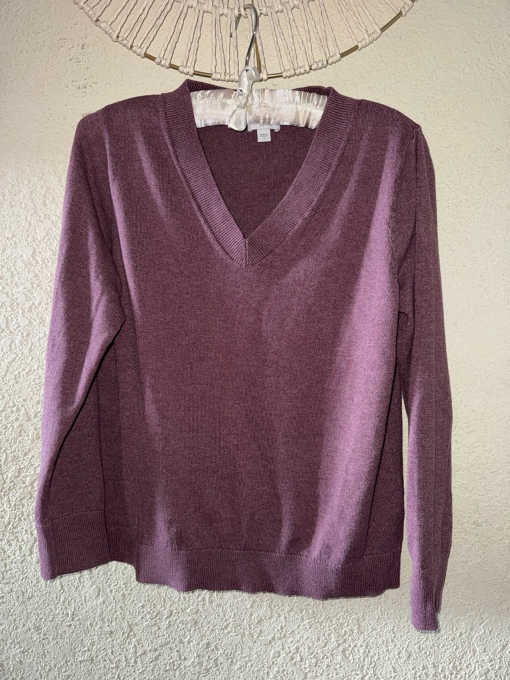 J. Jill V-Neck Sweater in Plum